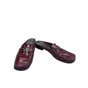 Sesto Meucci Womens Red Patent Leather Slip-On sandals Size 10 SKU 8290